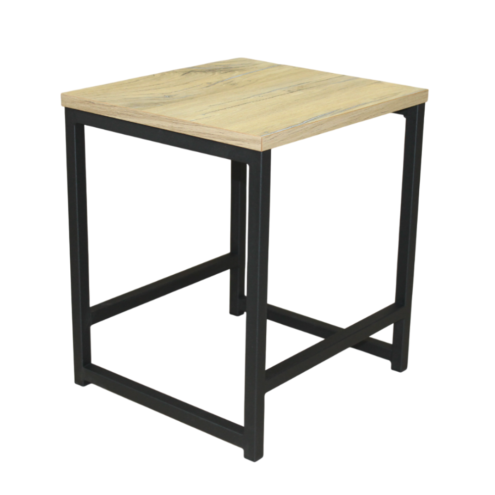 Табурет RION ALLERD, металл, ЛДСП, черный муар, Дуб Нокс