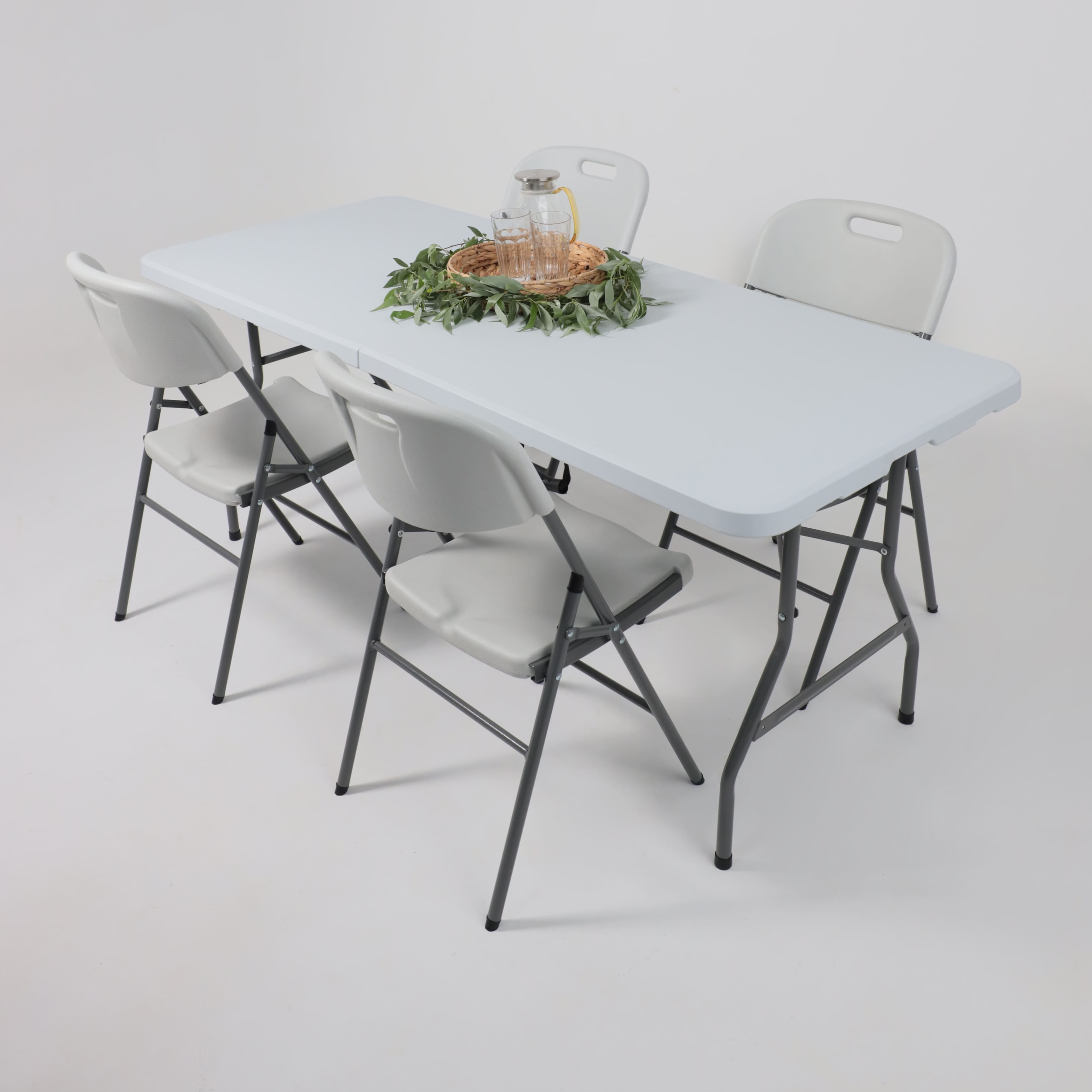 Стол складной 1800х755х730 мм, пластик, белый - 13