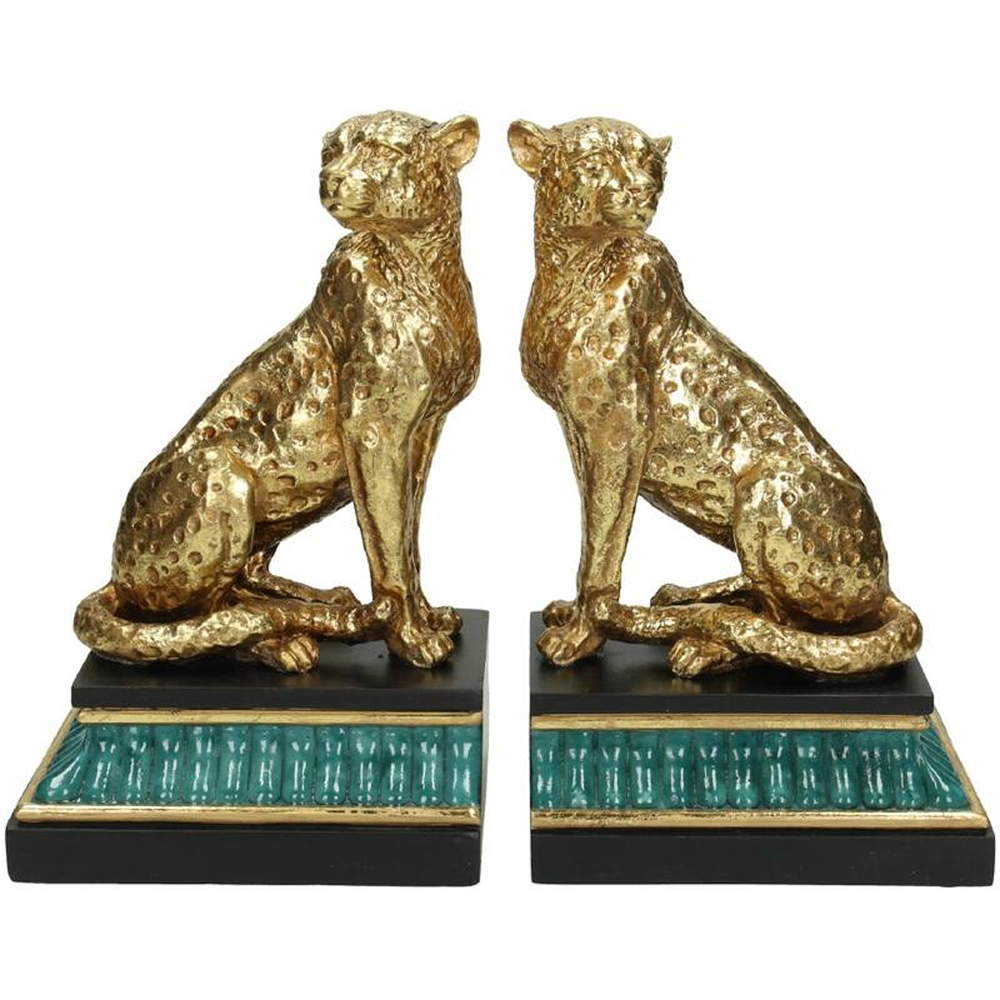 Подставка для книг "Leopard", 20х11х24 см, полирезина, золотой