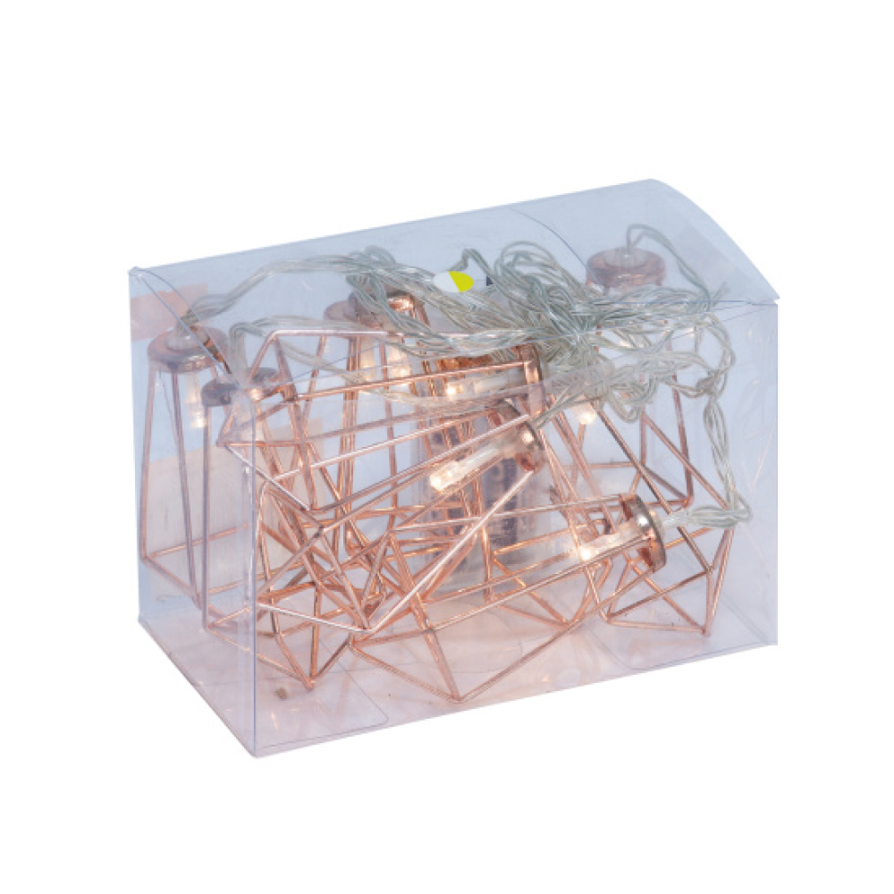 Гирлянда электрическая LED "Нить" с насадками "Кристалл", 2,5 м, тепло-белый