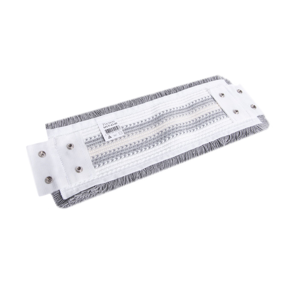 Насадка для плоской швабры комбинированная 43x11 см, языки-кнопки