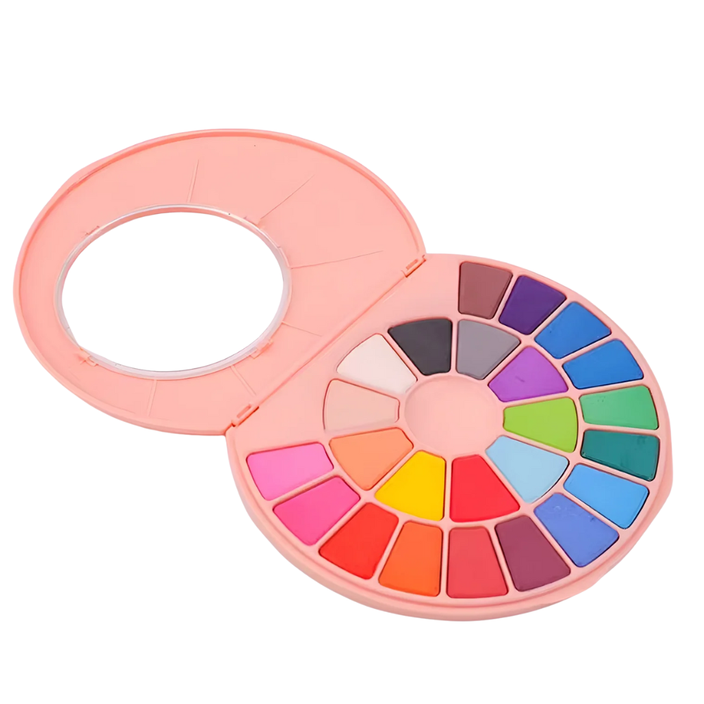 Набор красок акварельных "Himi Miya", 24 цветов, кюветы, розовый футляр