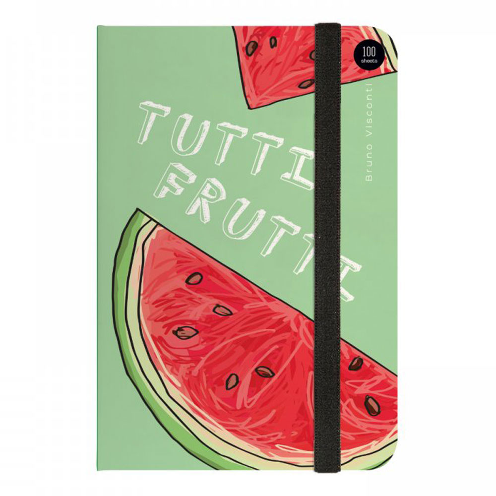 Блокнот "Megapolis Journal. Арбуз", A6, 100 листов, клетка, зеленый, красный