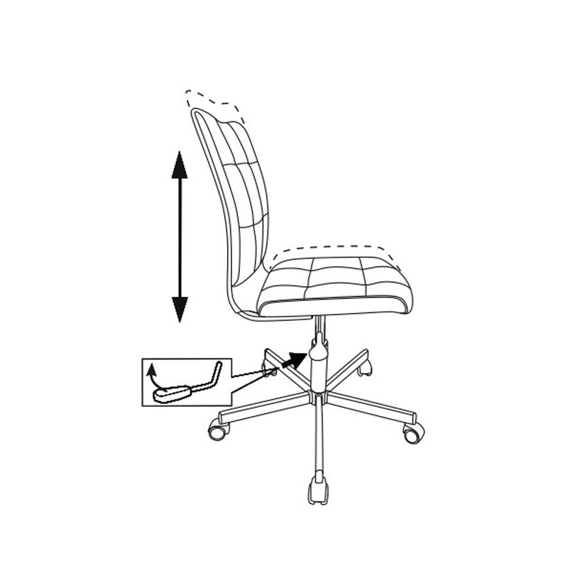 Кресло для персонала "Бюрократ CH-330M", кожзам, металл, синий - 6