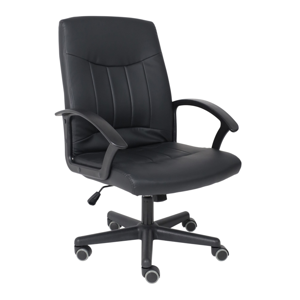 Компьютерное кресло "POLO", экокожа, пластик, черный