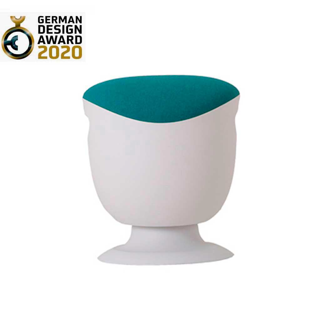 Стул для активного сиденья "Tulip", пластик, белый, голубой  - 5