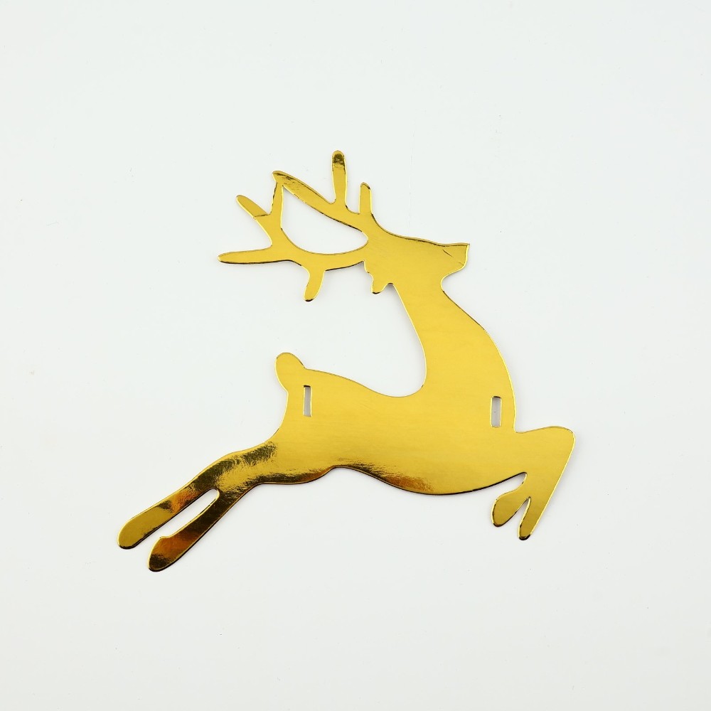 Гирлянда бумажная "Новогодняя" золотой - 7