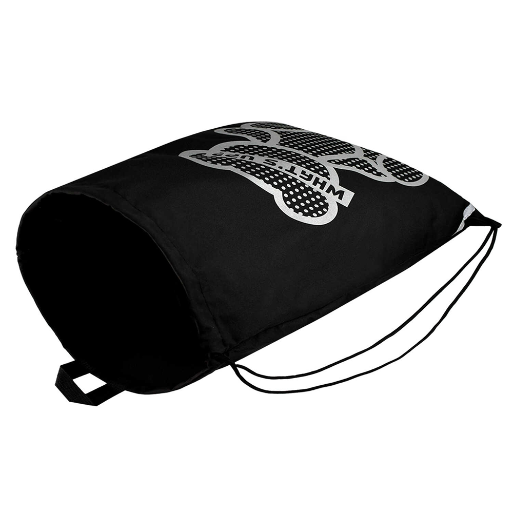 Мешок для обуви "Серебряный мишка", черный - 4