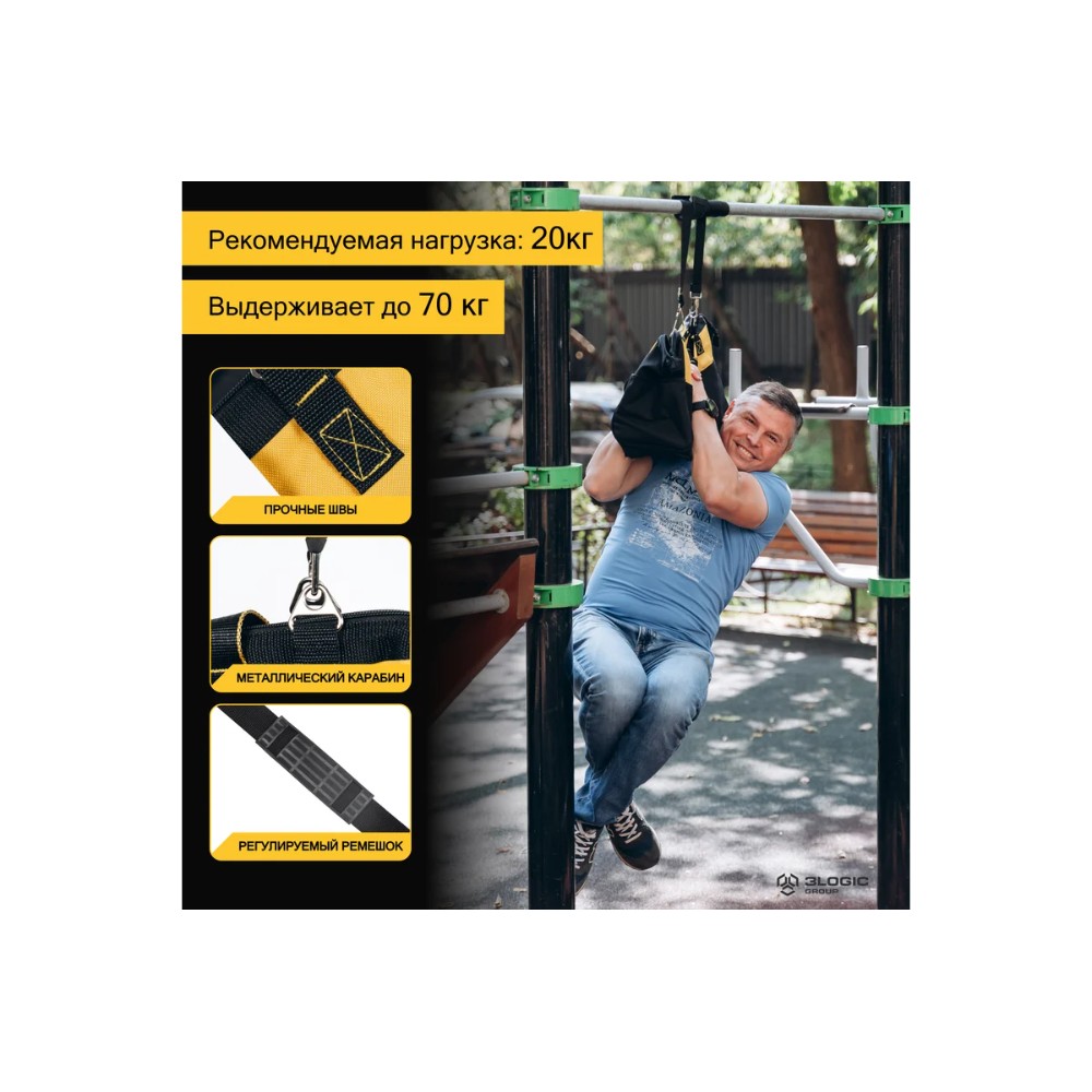 Сумка для инструментов Deli YS EDL430116, 360х180х250 мм, ткань Oxford, черный, желтый - 8