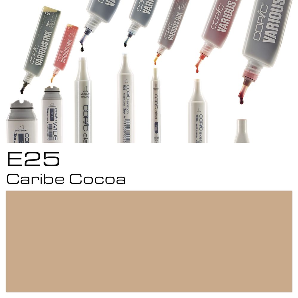 Чернила для заправки маркеров "Copic", E-25 карибский какао