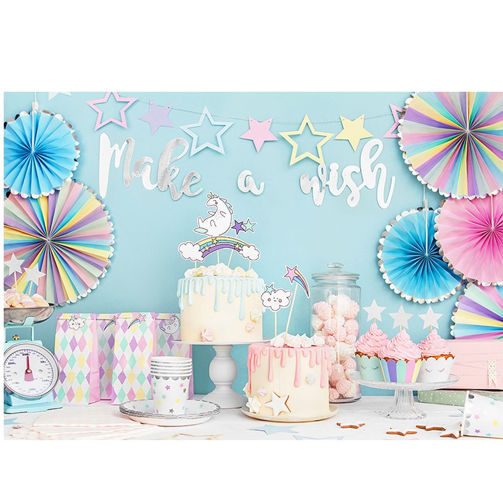 Тарелка бумажная "Единорог", 18 см, 6 шт - 4