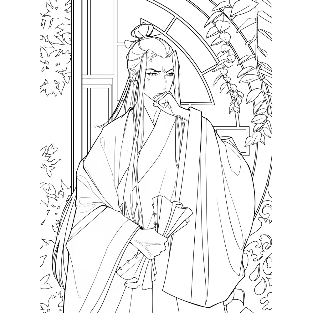 Раскраска "Маньхуа. Раскраска по мотивам китайских новелл. От праведных бессмертных до хищных демонов", Марина Котурай mimmirii - 3