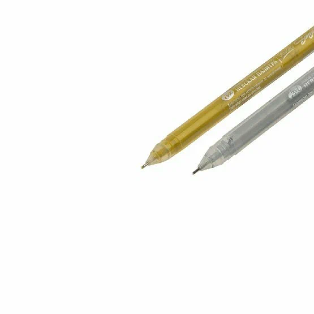 Ручка гелевая "Сонет", 0.5 мм, 2 шт., серебро, золото - 4
