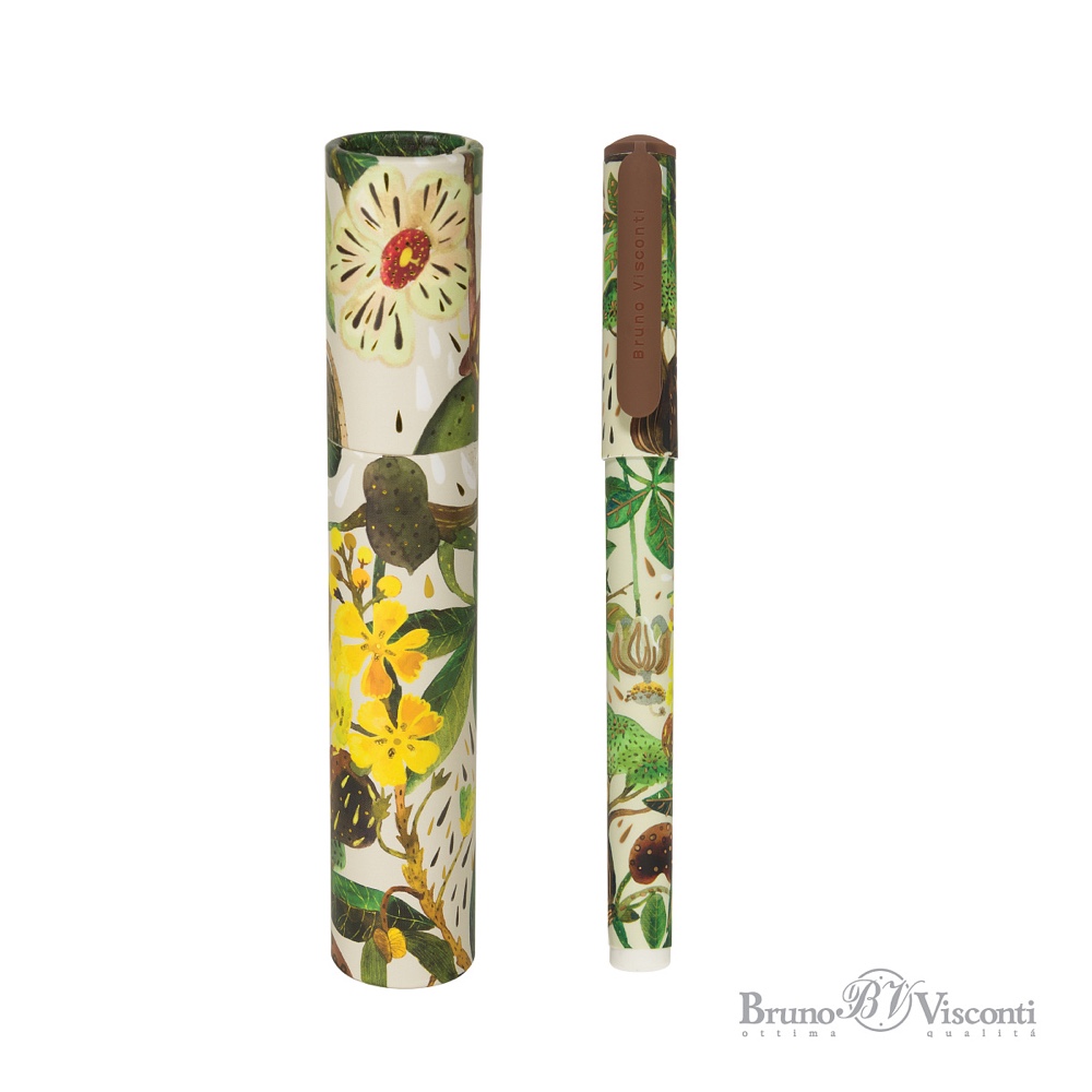 Ручка шариковая автоматическая "Flora.Bloom flowers", 0.7 мм, ассорти, стерж. синий