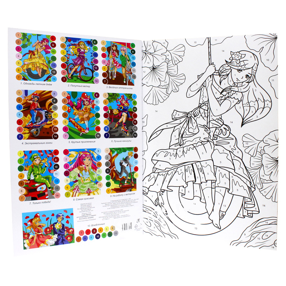 Набор для раскрашивания по номерам "В стиле аниме" - 2