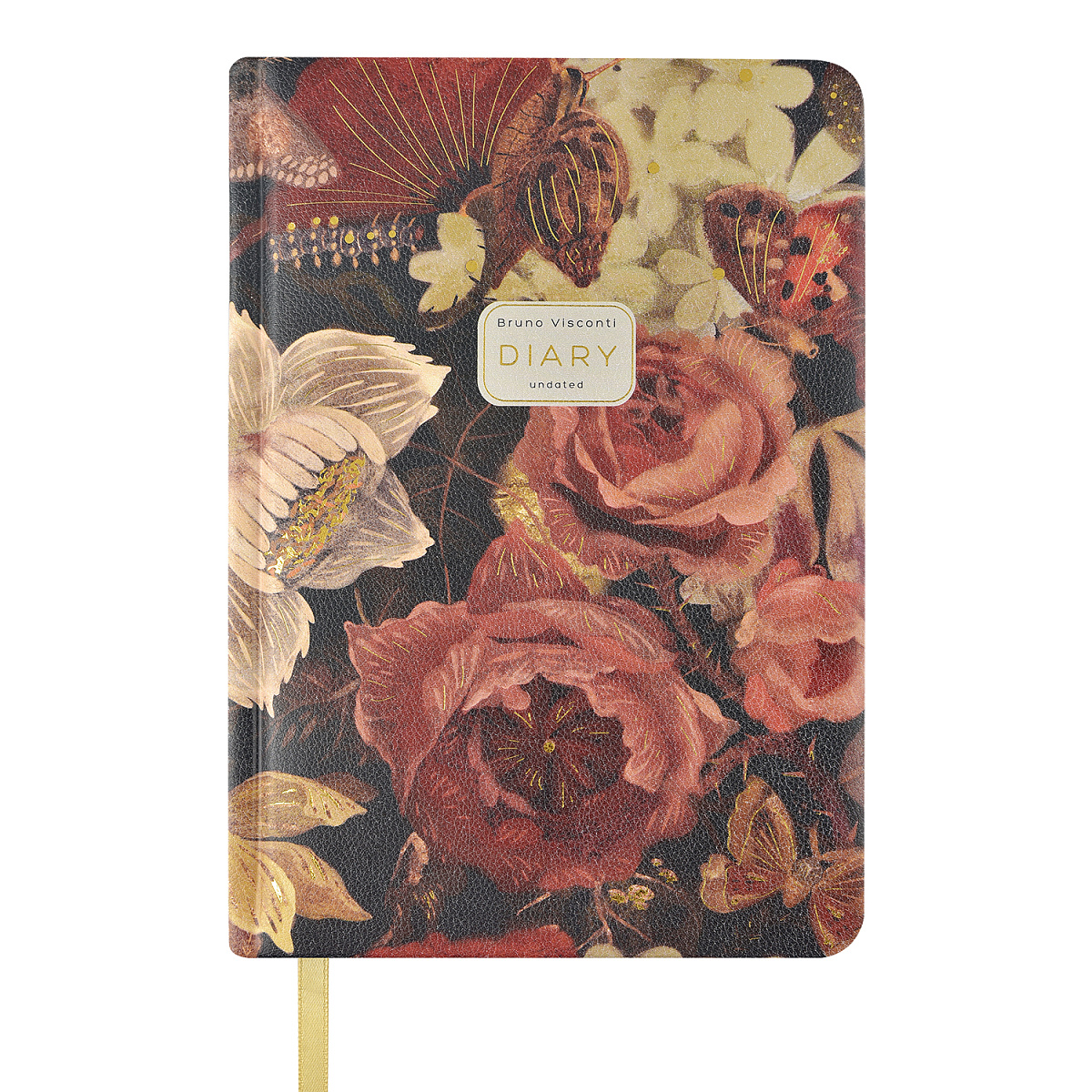 Ежедневник недатированный Bruno Visconti "Lush Bouquet", А5, 240 страниц, разноцветный