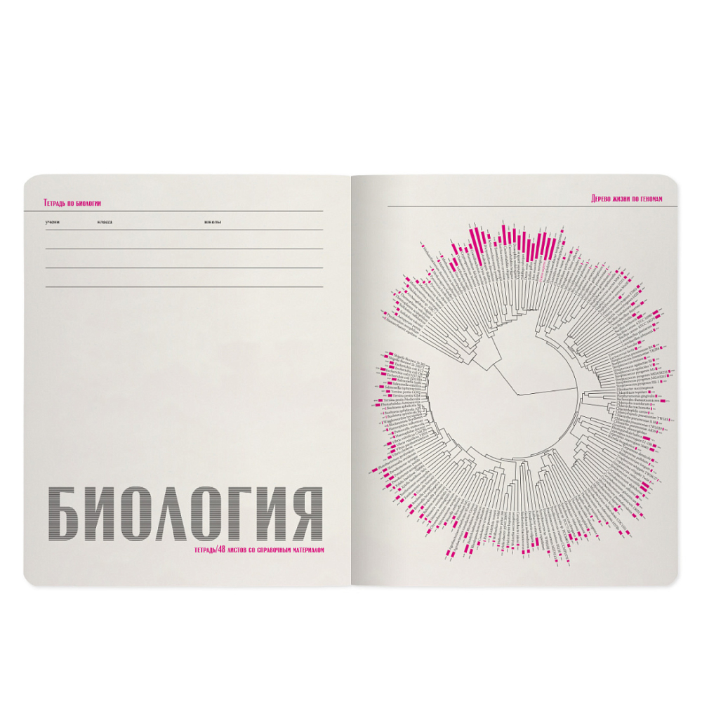 Тетрадь "Зверобудни. Биология", A5, 48 листов, клетка, черный