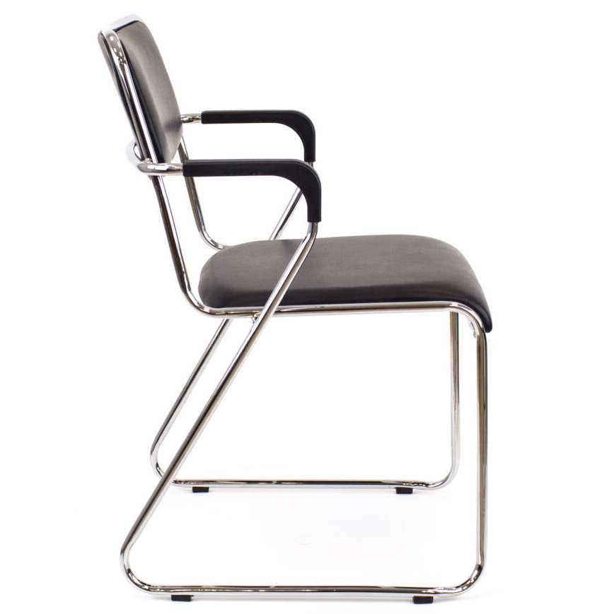 Стул для посетителей EVERPROF "Fix Plus", кожзам, металл, черный - 3