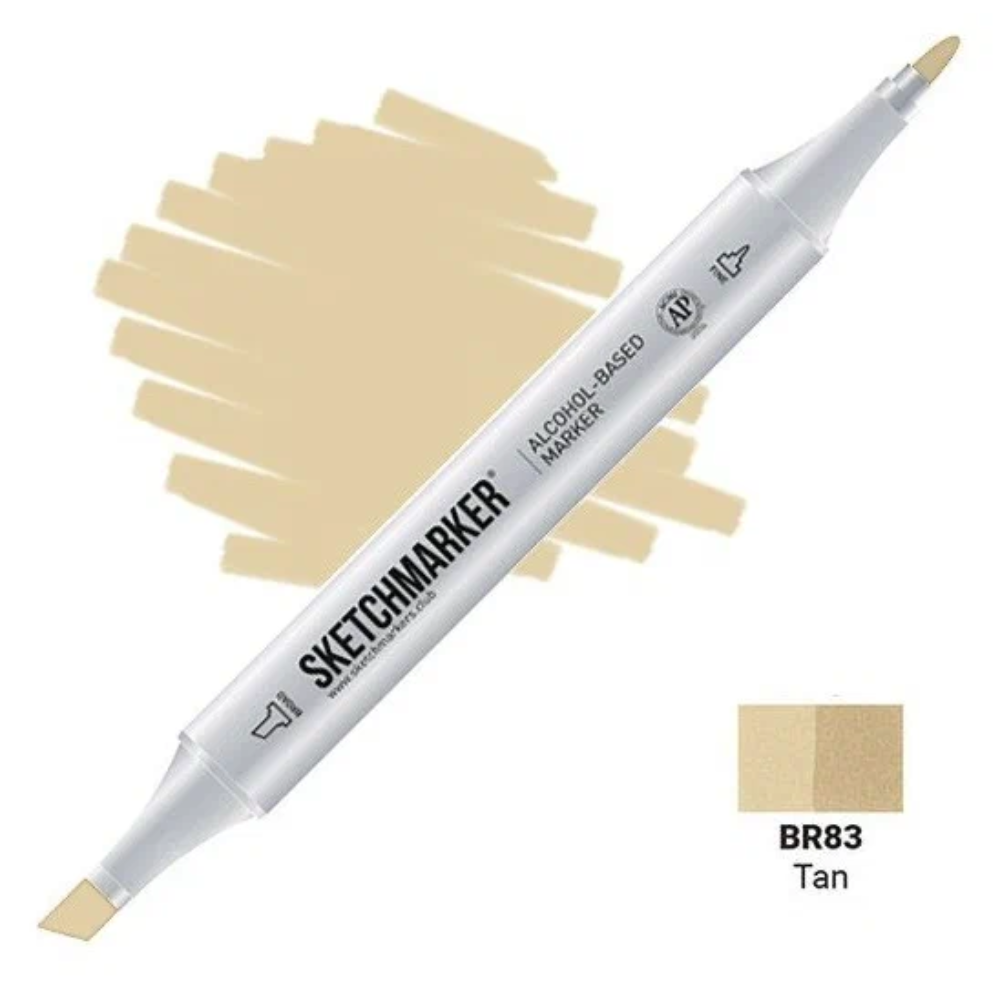 Маркер перманентный двусторонний "Sketchmarker", BR83 смуглый