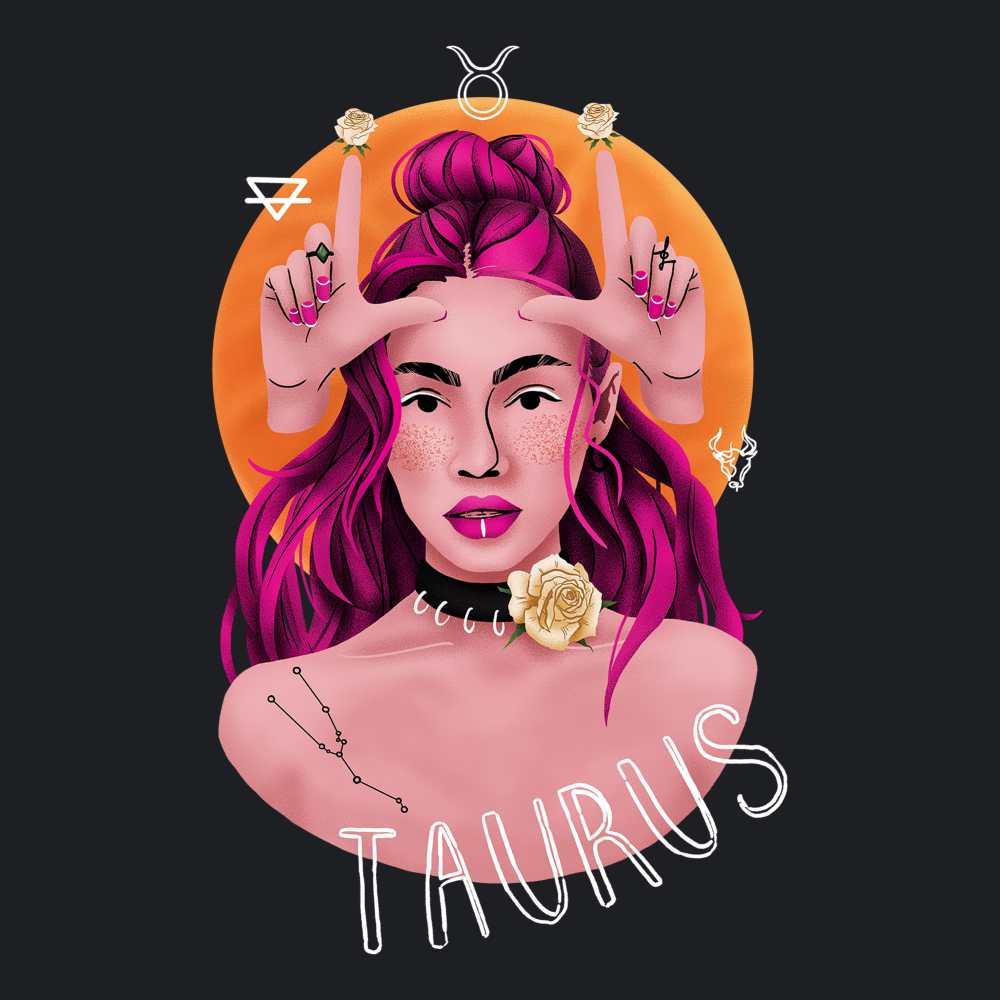 Футболка унисекс "Телец", черный, M-L - 2