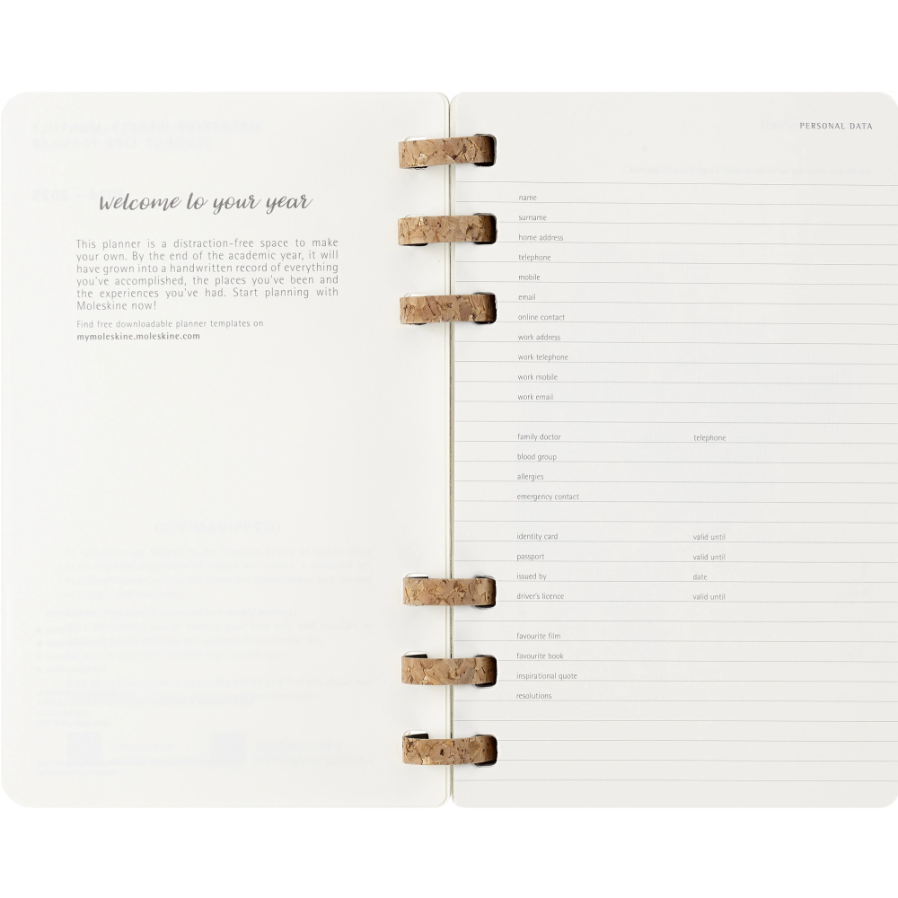 Еженедельник датированный "Spiral large", 130х210 мм, 200 страниц, черный, 2026 - 5