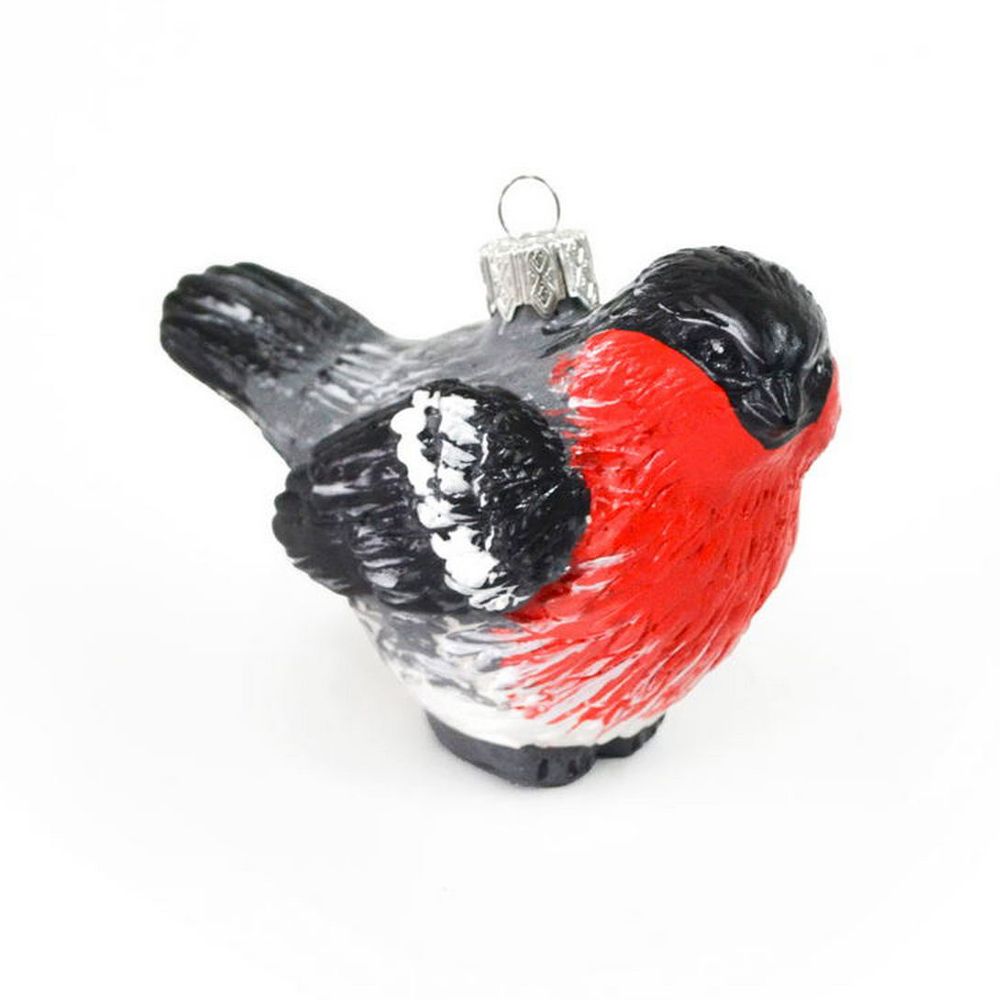 Украшение елочное "Снегирь", красный, черный - 2