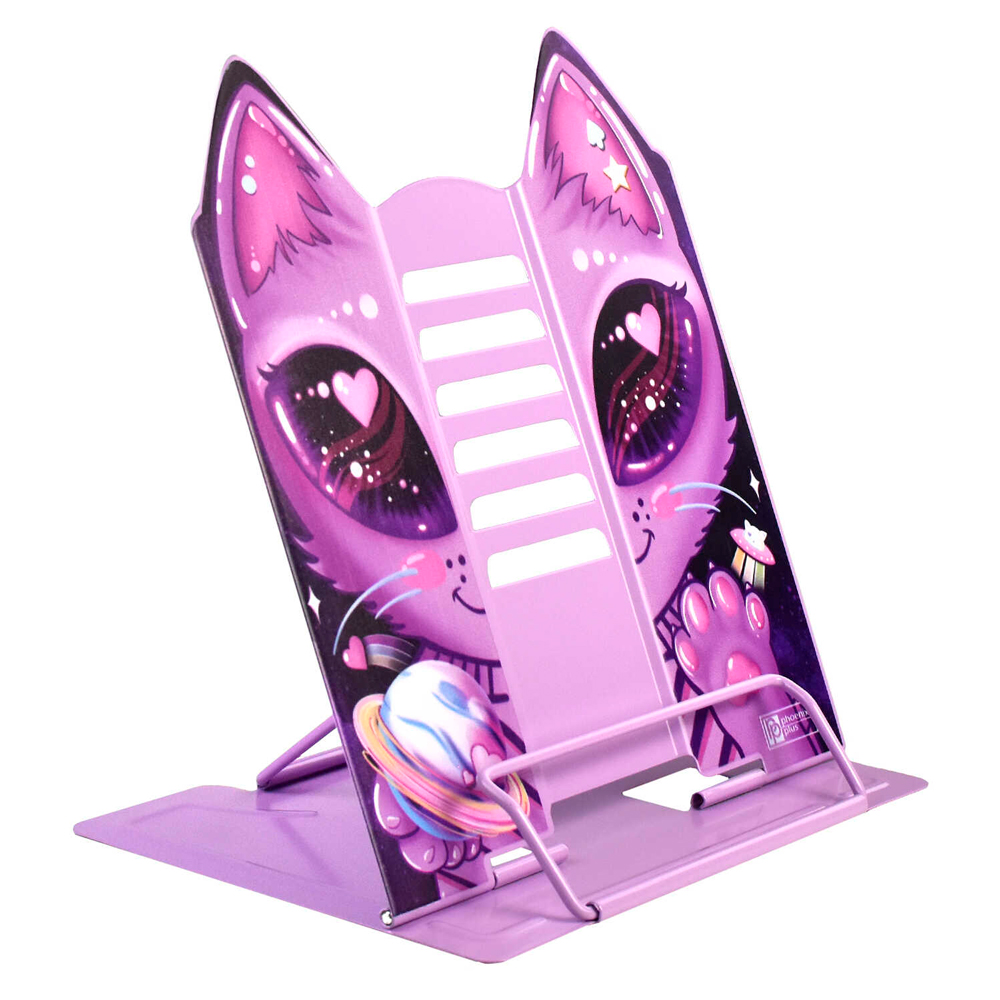 Подставка для книг "Кот", сиреневый