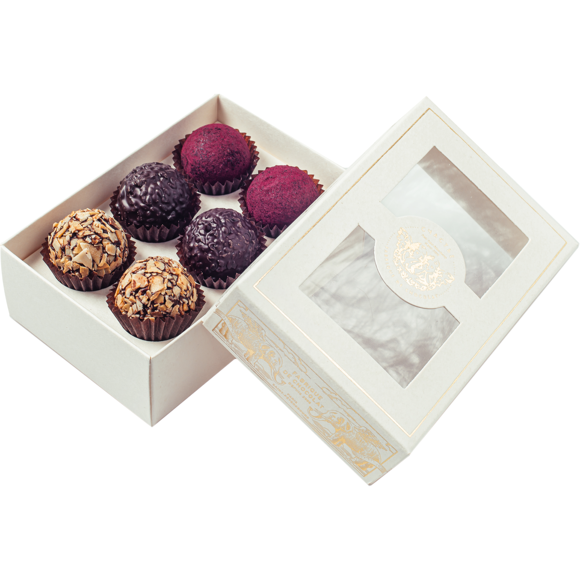 Конфеты "ассорти №1" 6 штук, трюфели, 90 гр