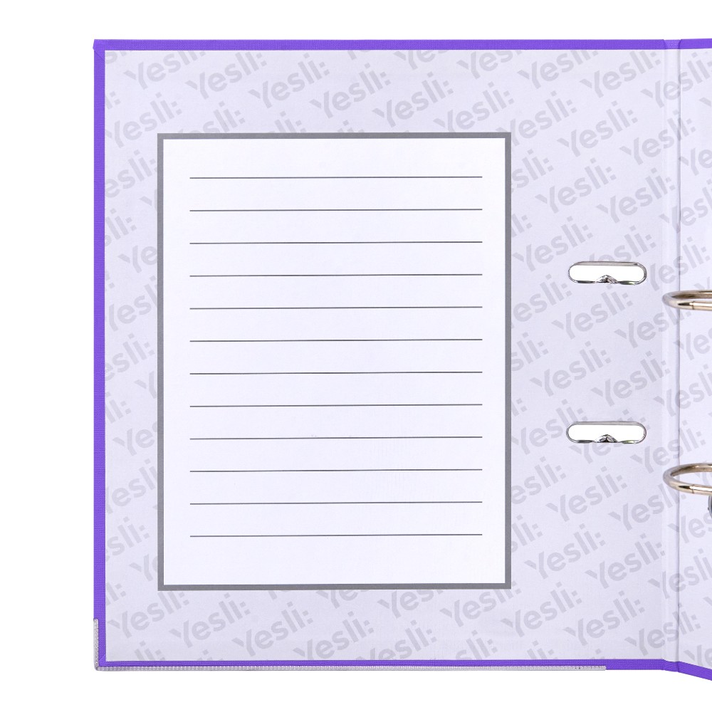 Папка-регистратор "Yesli:", А4, 50 мм, ПВХ Эко, фиолетовый - 7