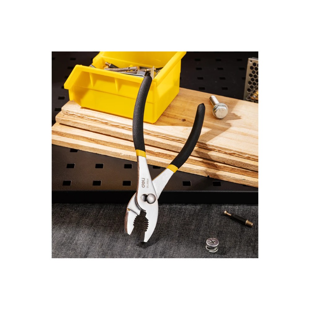Переставные пассатижи Deli YS EDL25508, 200 мм., желтый, черный - 2