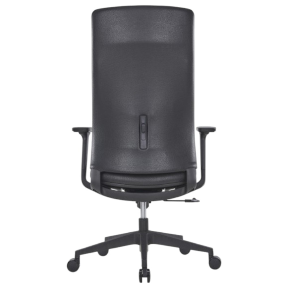 Кресло компьютерное SitZone CH-366A, натуральная кожа, алюминий, черный  - 5