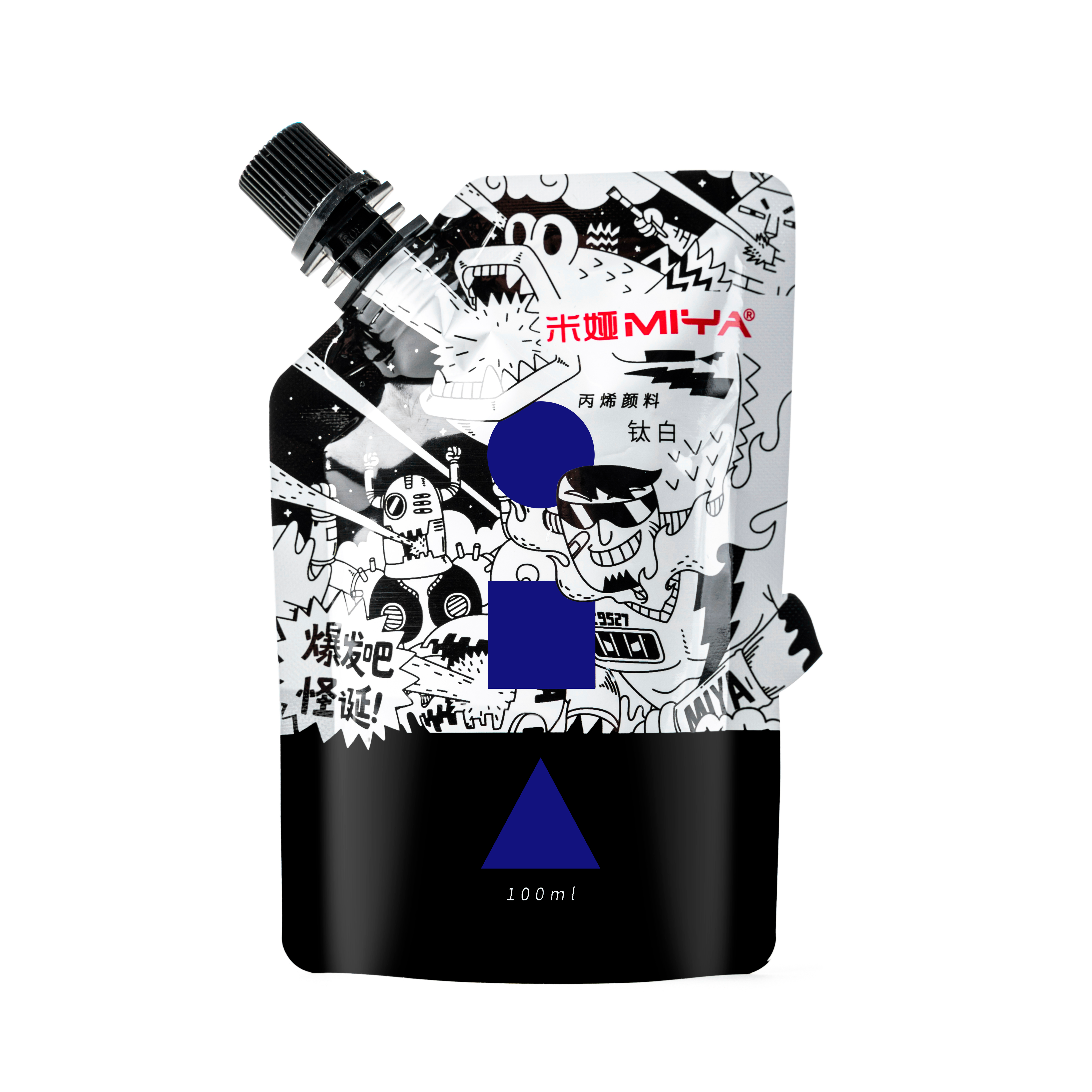 Краски акриловые "Himi Miya", 042 ультрамарин, 100 мл, дой-пак