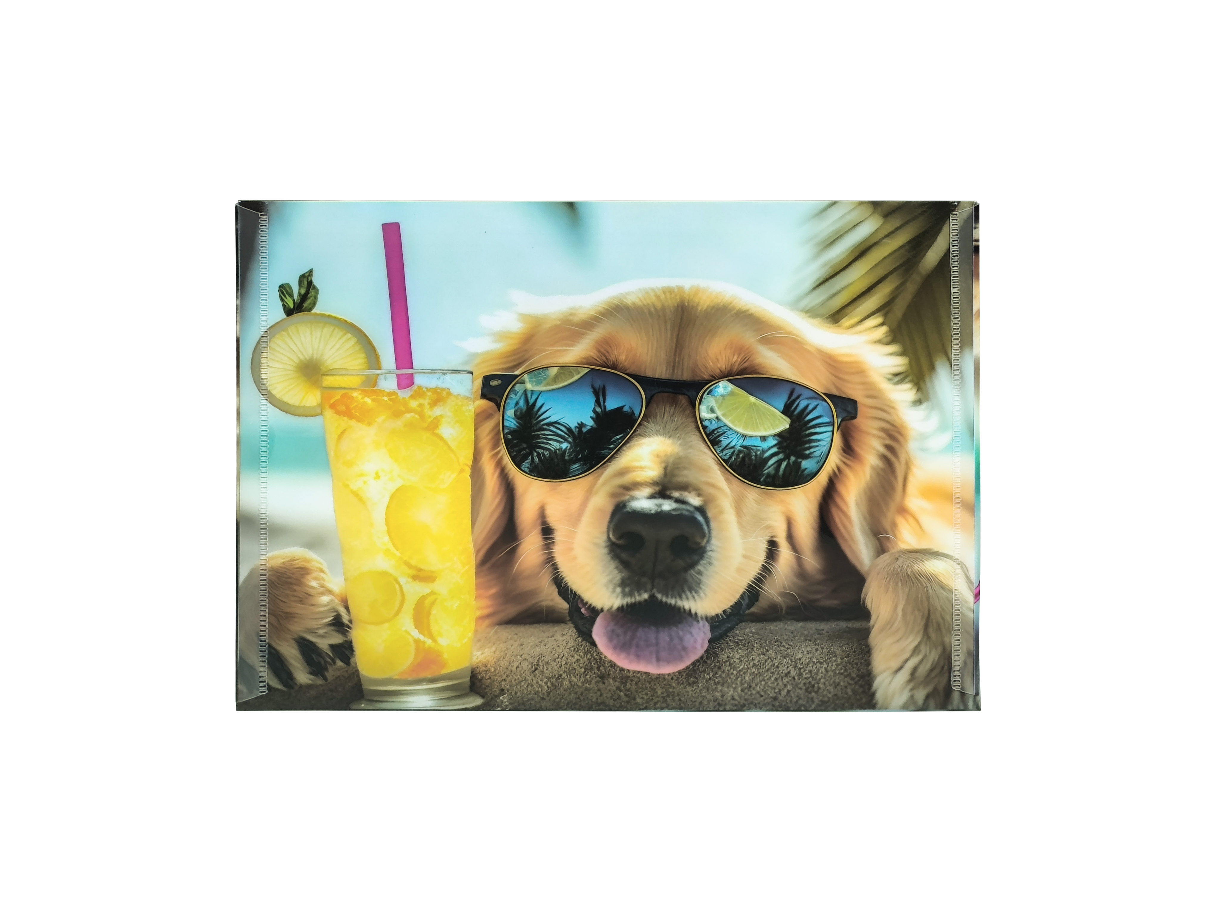 Папка-конверт на кнопке "Chillout dog", А4,  разноцветный