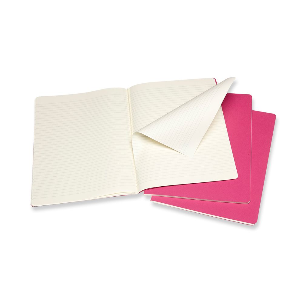 Блокнот "Cahier Journal Xlarge", А4, 190x250 мм, 60 л, 3 шт, розовый неон