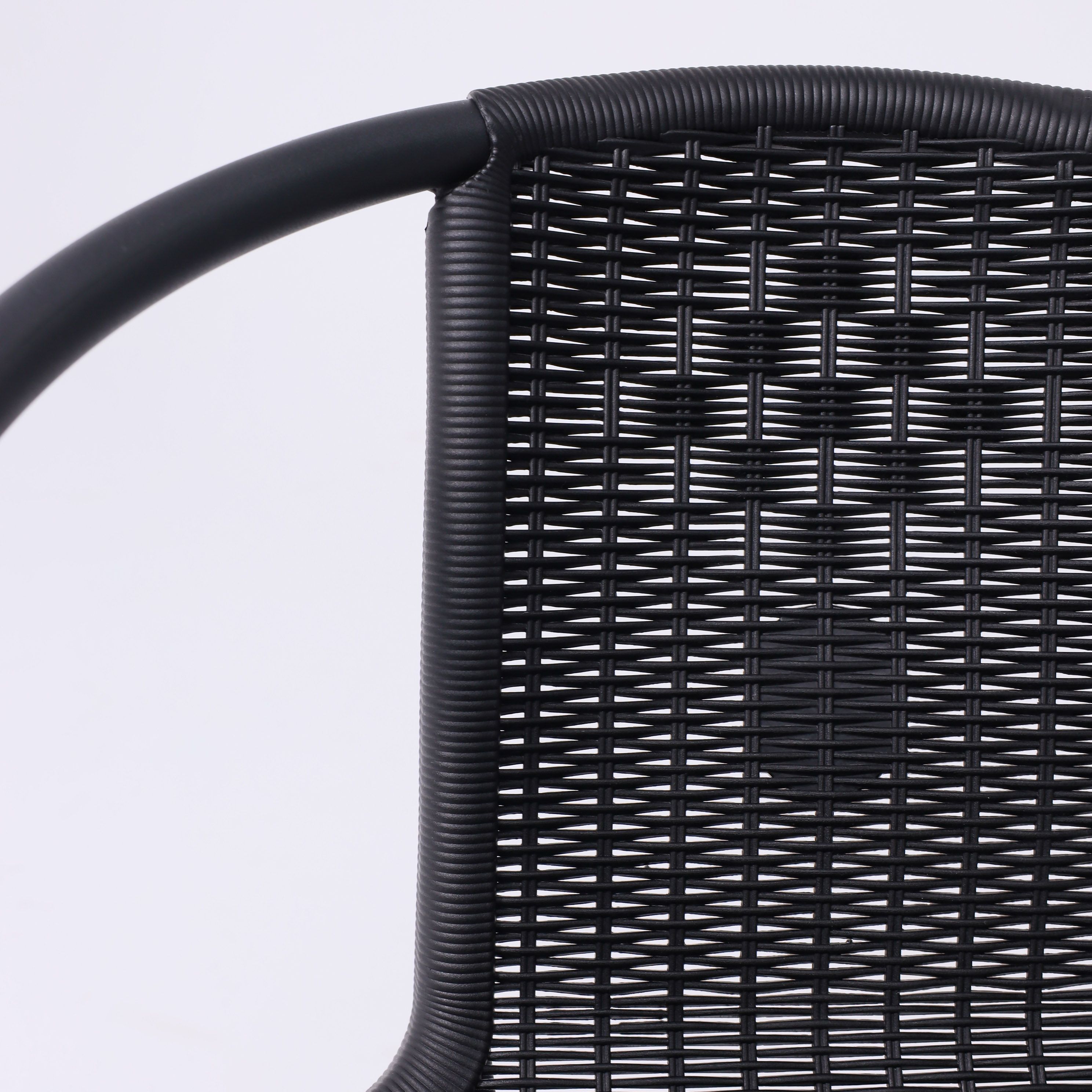 Кресло садовое AksHome RVERONA, PP, черный, сталь-черная - 13