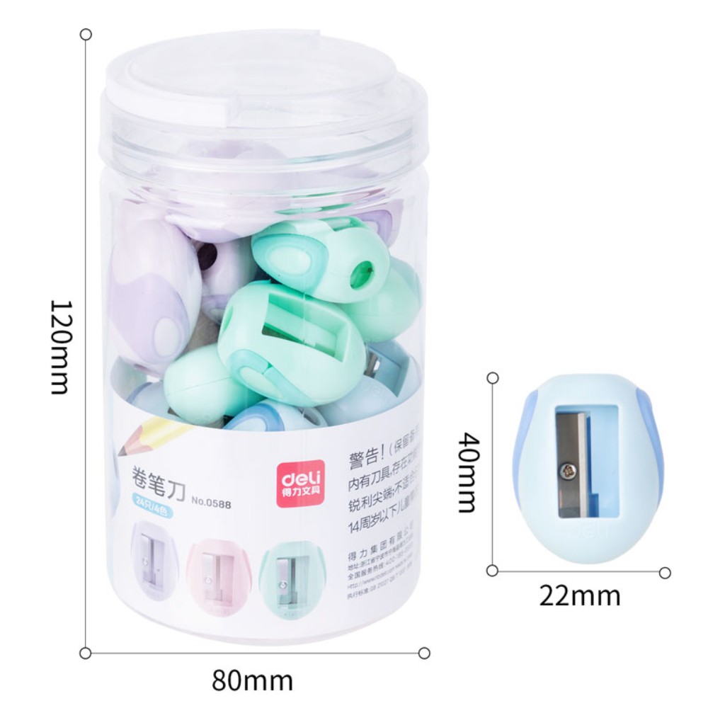 Точилка "Deli 0588", 1 отверстие, ассорти - 4