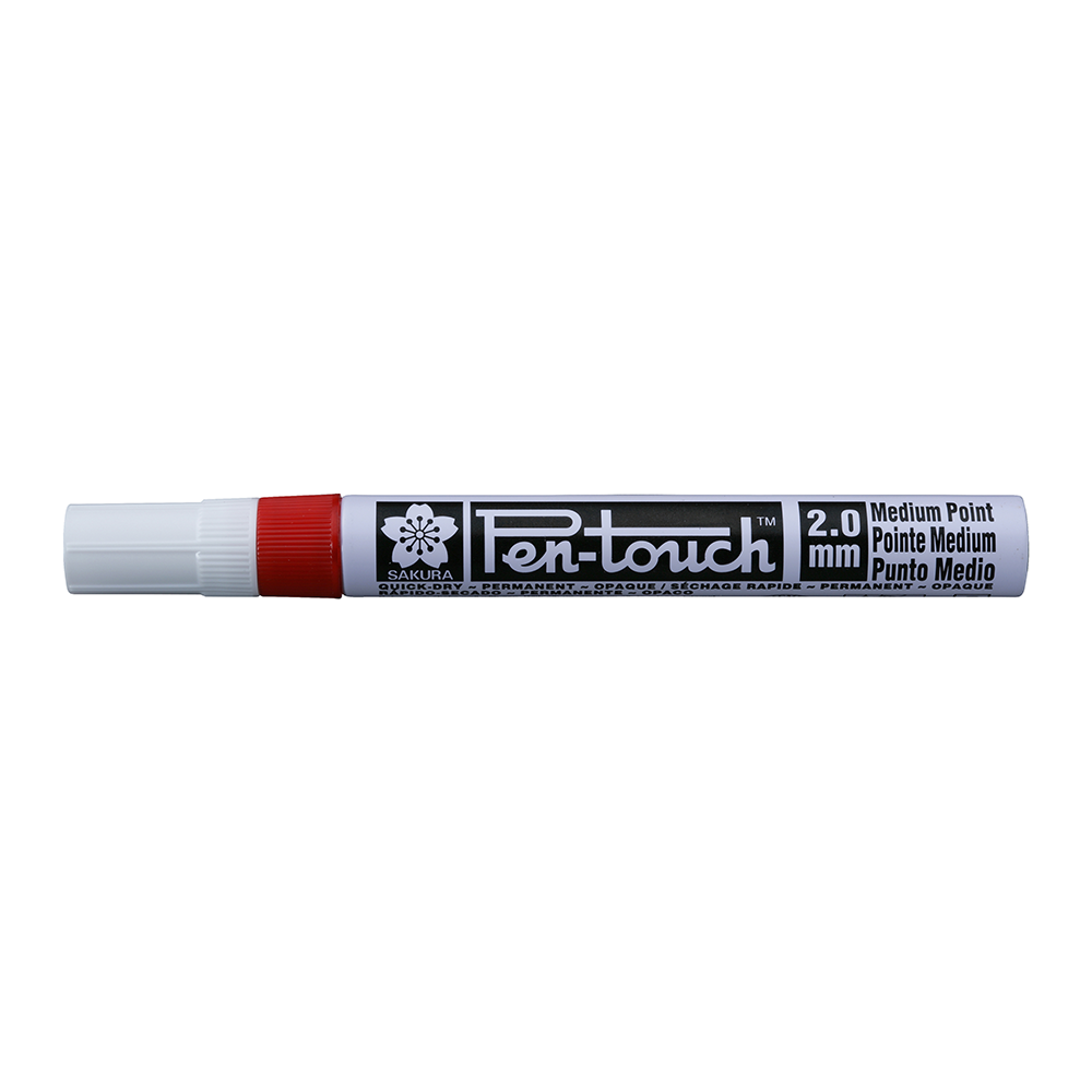 Маркер перманентный "Pen-Touch", M, красный - 3