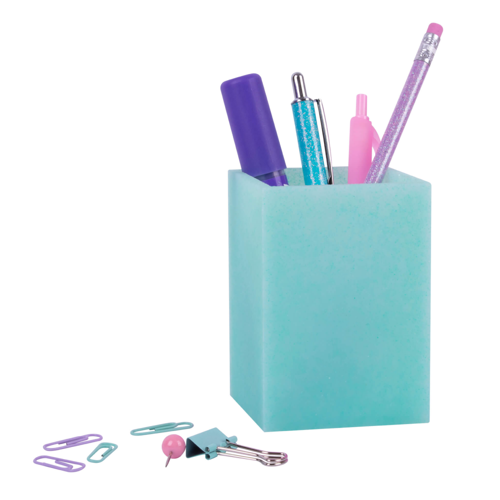 Подставка для канцелярских мелочей "Glitter", бирюзовый