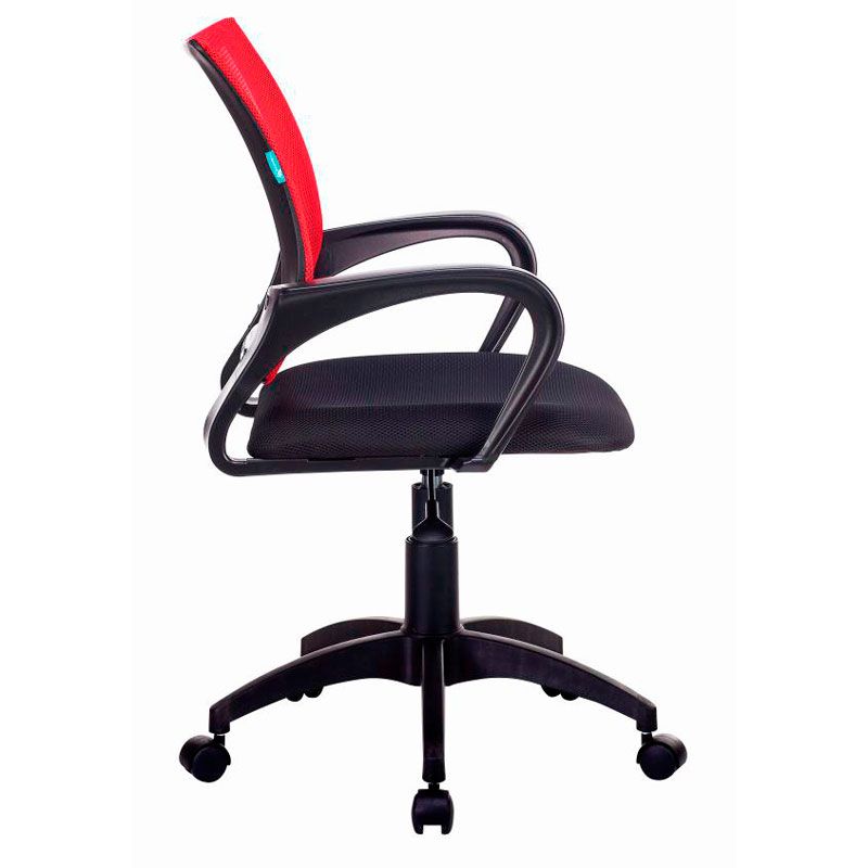 Кресло для персонала Бюрократ "CH-695NLT", ткань, пластик, красный, черный - 3