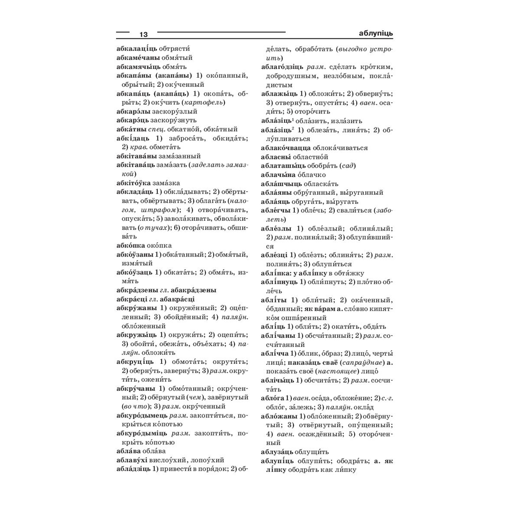 Книга "Большой белорусско-русский, русско-белорусский словарь", А. Н. Булыко, Х. П. Булыко, Н. В. Полещук - 10