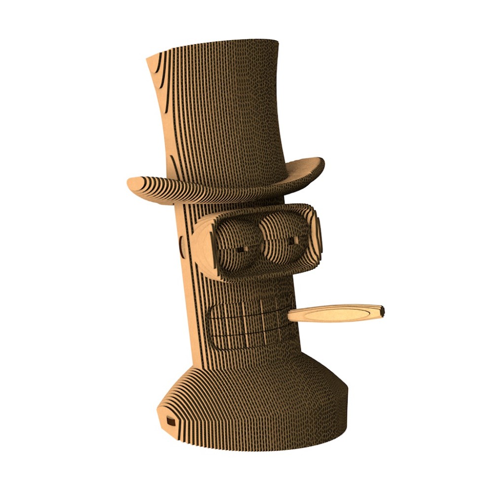 Пазл картонный 3D "Бюст Бендер"