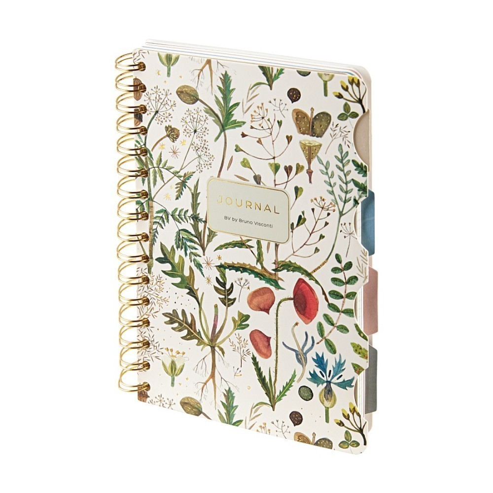 Книга записная "Flora. Луговые травы", А5, 150х210 мм, 120 листов, белый