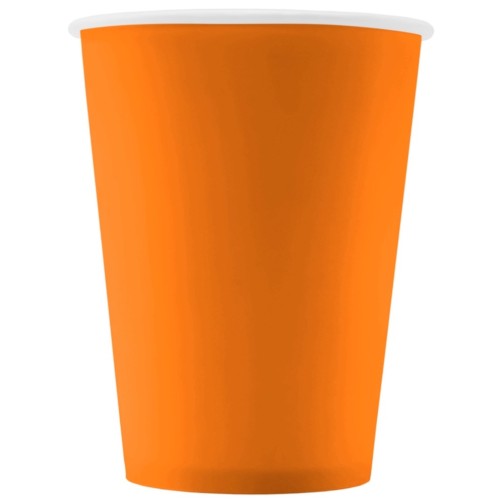 Стакан картонный 300 мл, 1сл., 50шт/упак, оранжевый