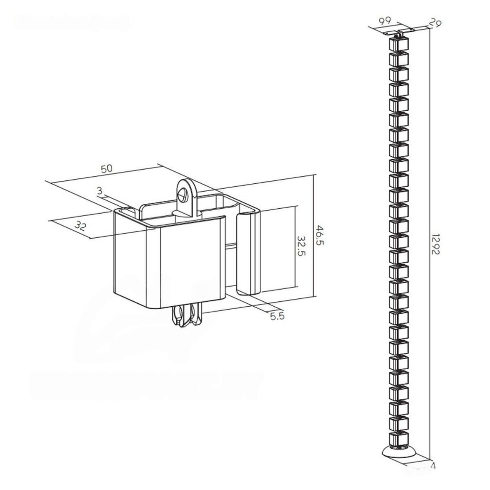 Органайзер кольцевой Ergo Cabel R WHITE, белый - 5