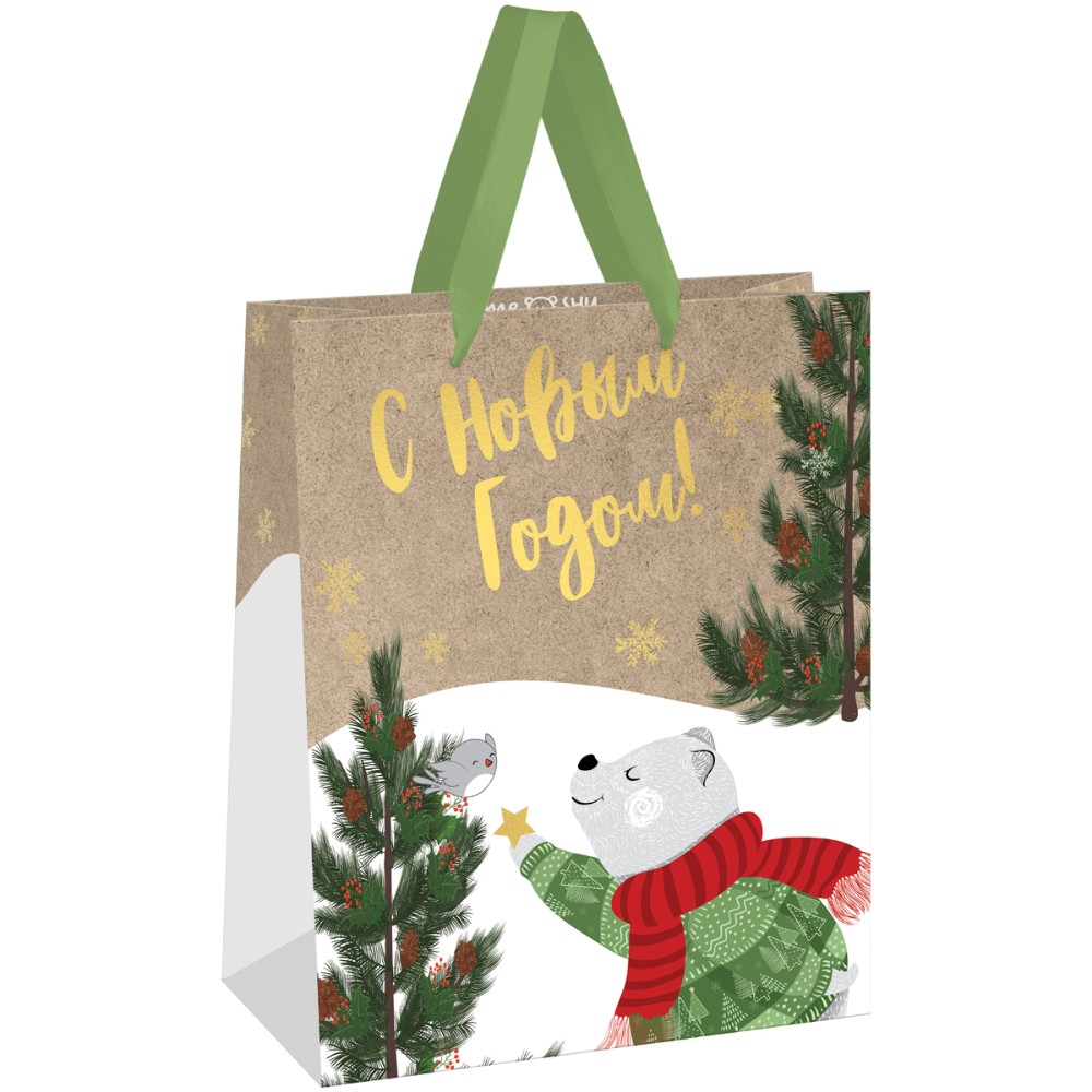 Пакет подарочный "NY bear", ламинированный
