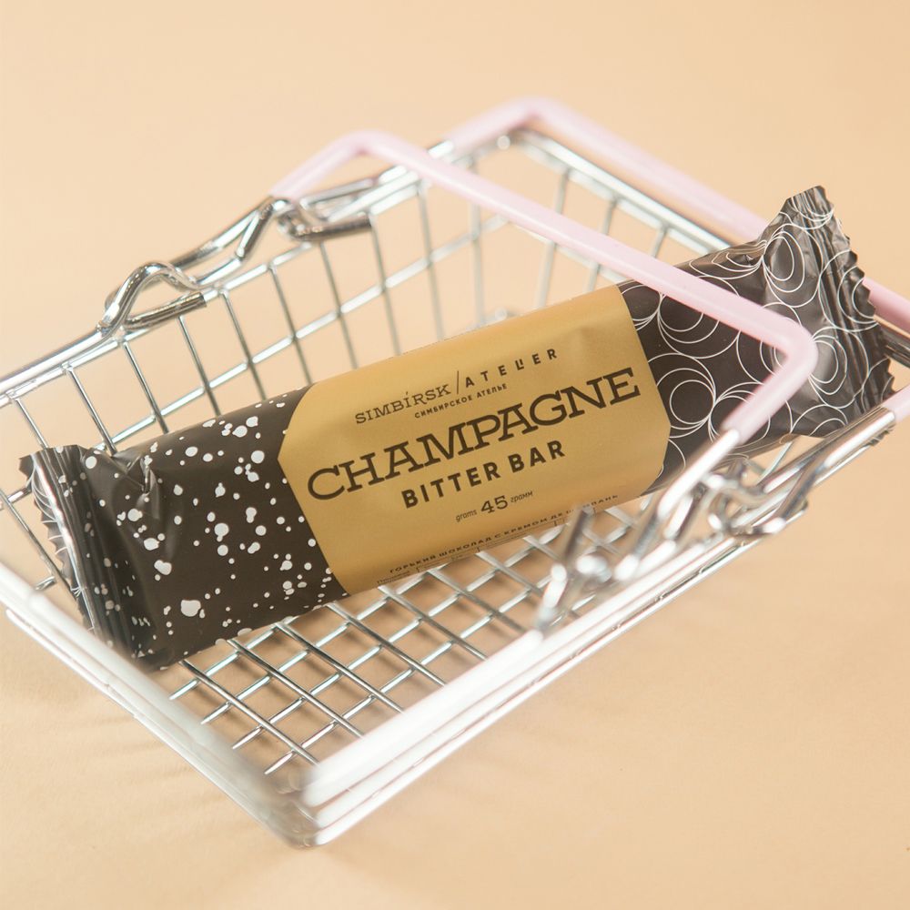 Шоколадный батончик "Simbirsk Atelier. Champagne Bitter Bar", 45 г