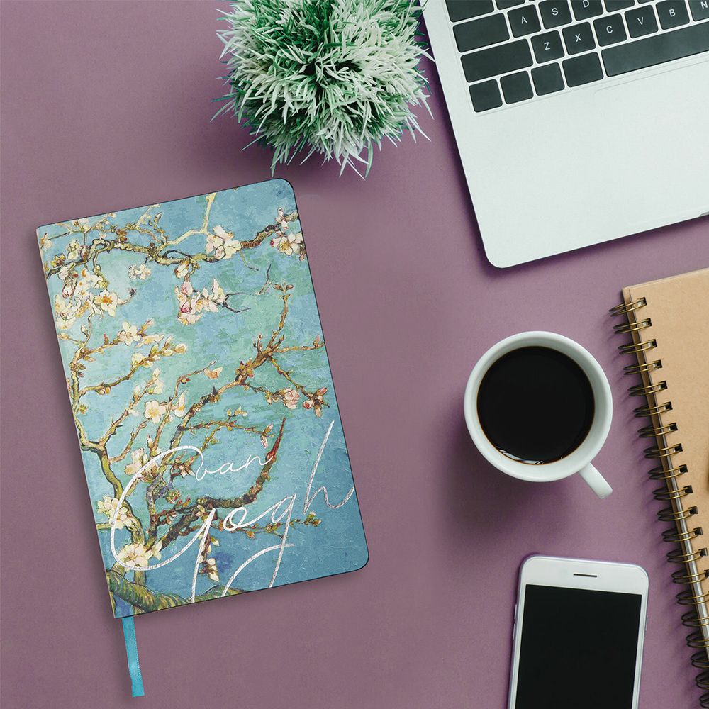 Ежедневник недатированный "Van Gogh", А5, 136 страниц, голубой - 7