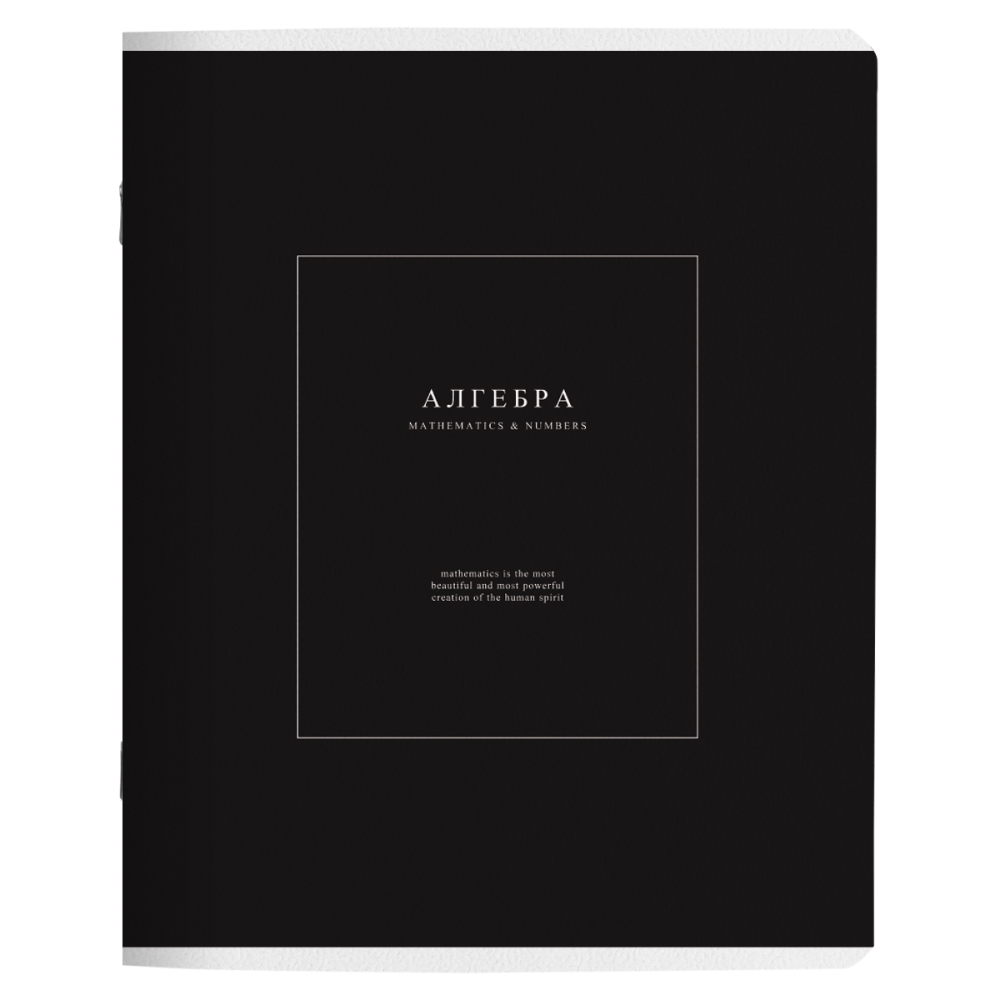 Тетрадь "Notes 2 алгебра", А5, 48 листов, клетка, черный