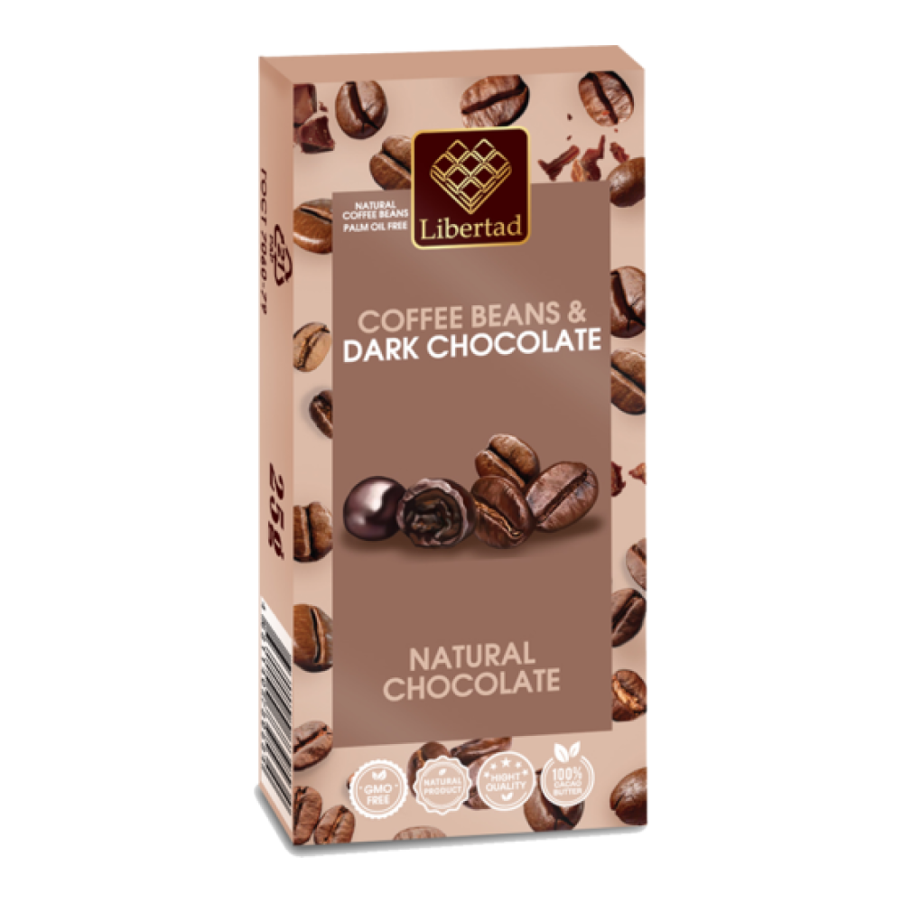 Драже "Libertad", 25 г, кофейное зерно в темном шоколаде