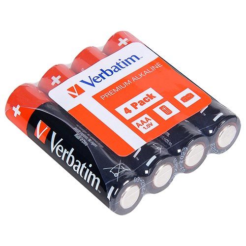 Батарейки алкалиновые Verbatim "AAA/LR03", 4 шт., (9009146) - 2